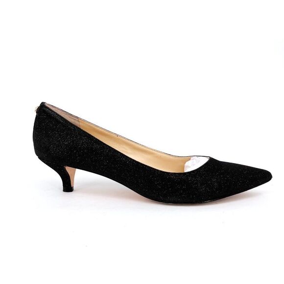 Vince Camuto Signature VI - Opry Kitten Heel Black Glitter Pumps size 9.5M - Picture 3 of 14